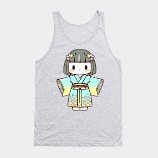 Kokeshi Japanese Doll Tank Top